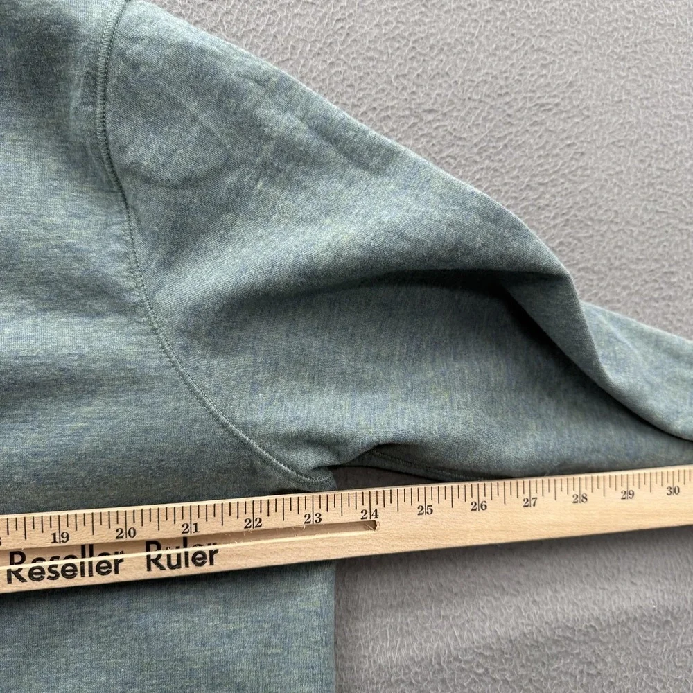 Polo Ralph Lauren Sweatshirt Mens Large Green 1/4 Zip Mock Neck Cotton‎ Pullover